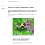 Biodiversity Data Management Course